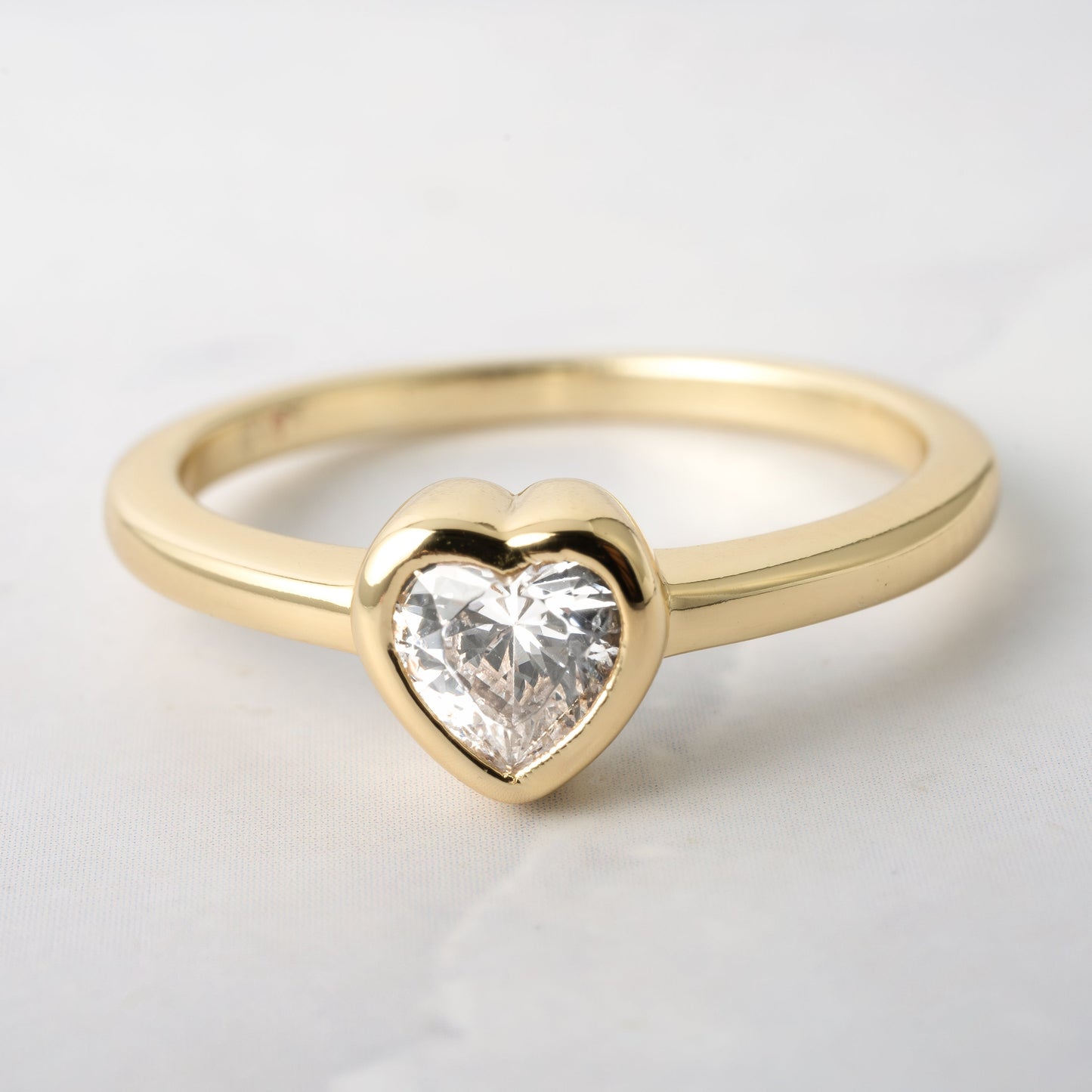 Bezel Heart Ring