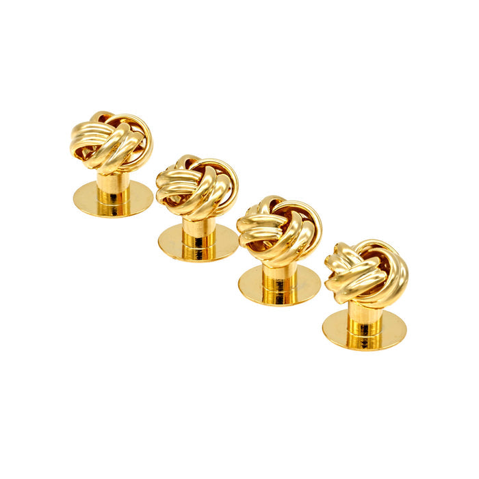Gold Knot Shirt Studs (set of 4)