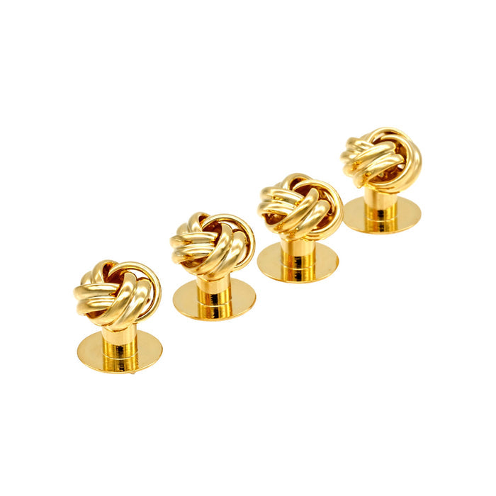 Gold Knot Shirt Studs (set of 4)