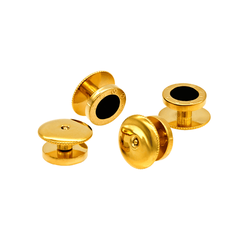 Gold Onyx Rnd Screw Shirt Stud