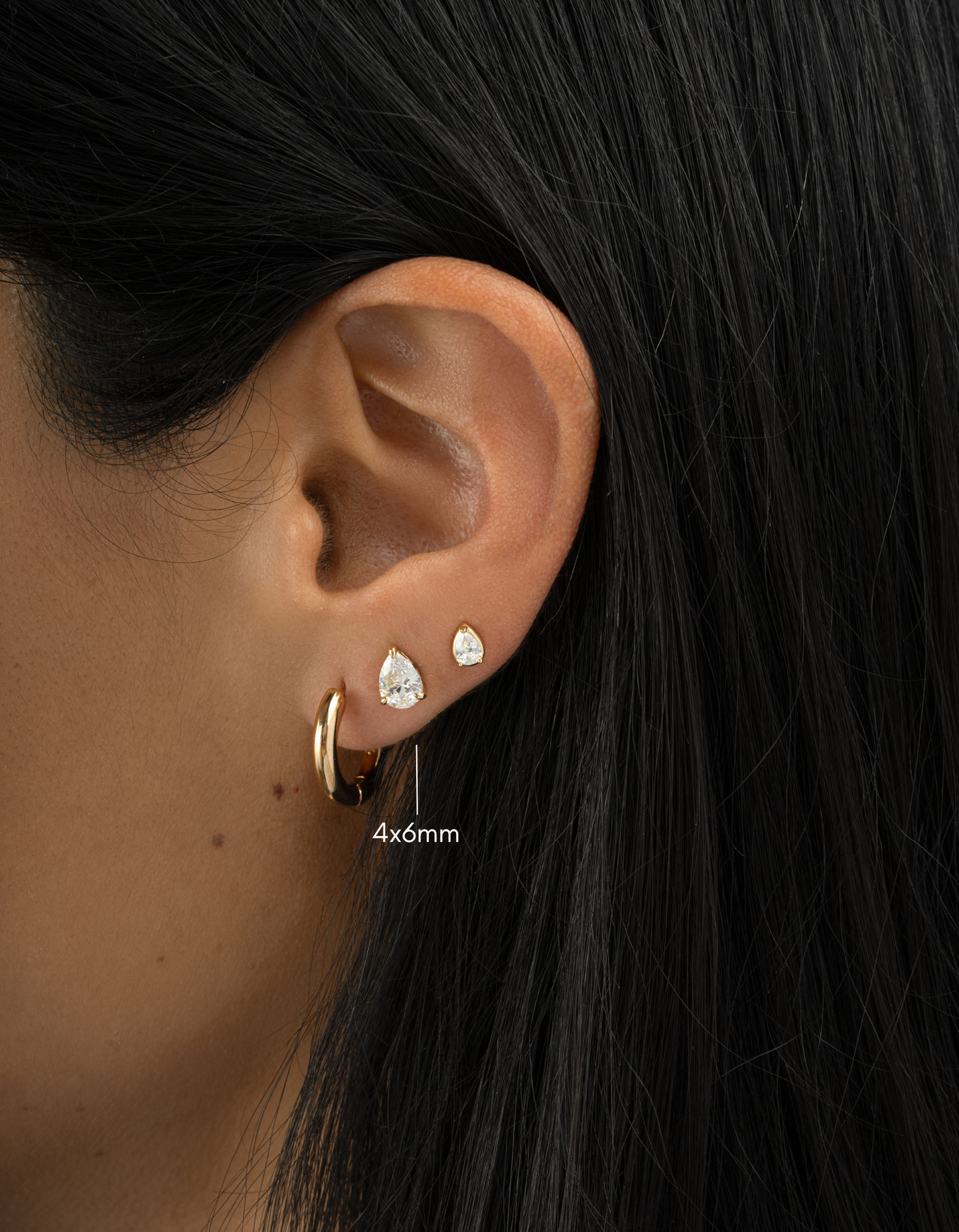4x6mm Pear Studs