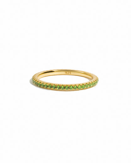 Peridot Birthstone Eternity Rings