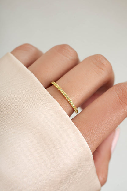 Peridot Birthstone Eternity Rings