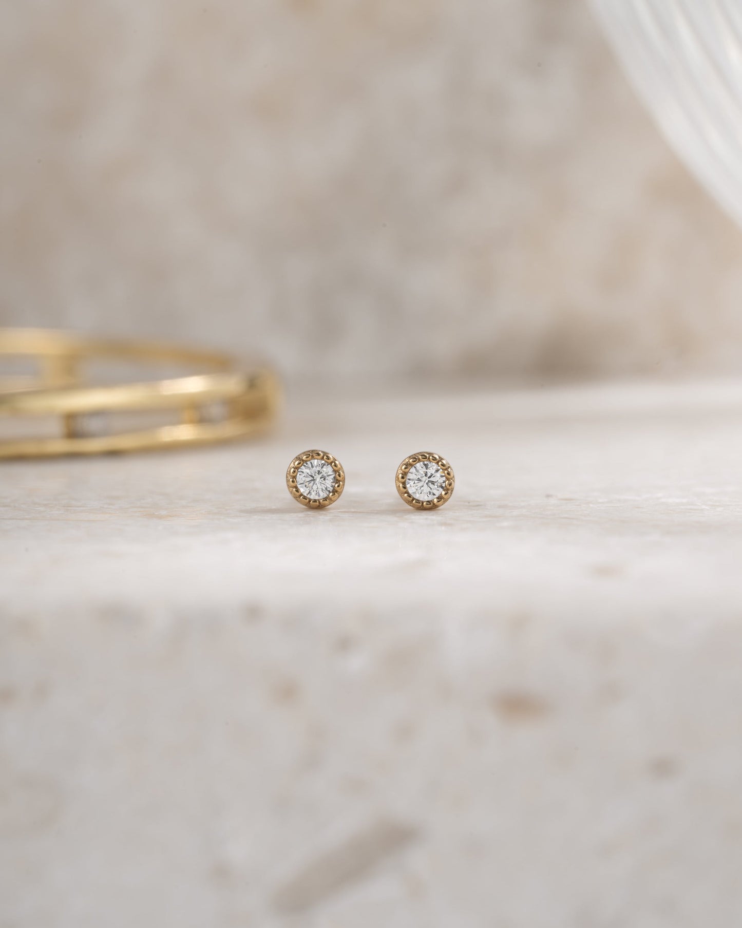 2.5mm Diamond Stud Earrings