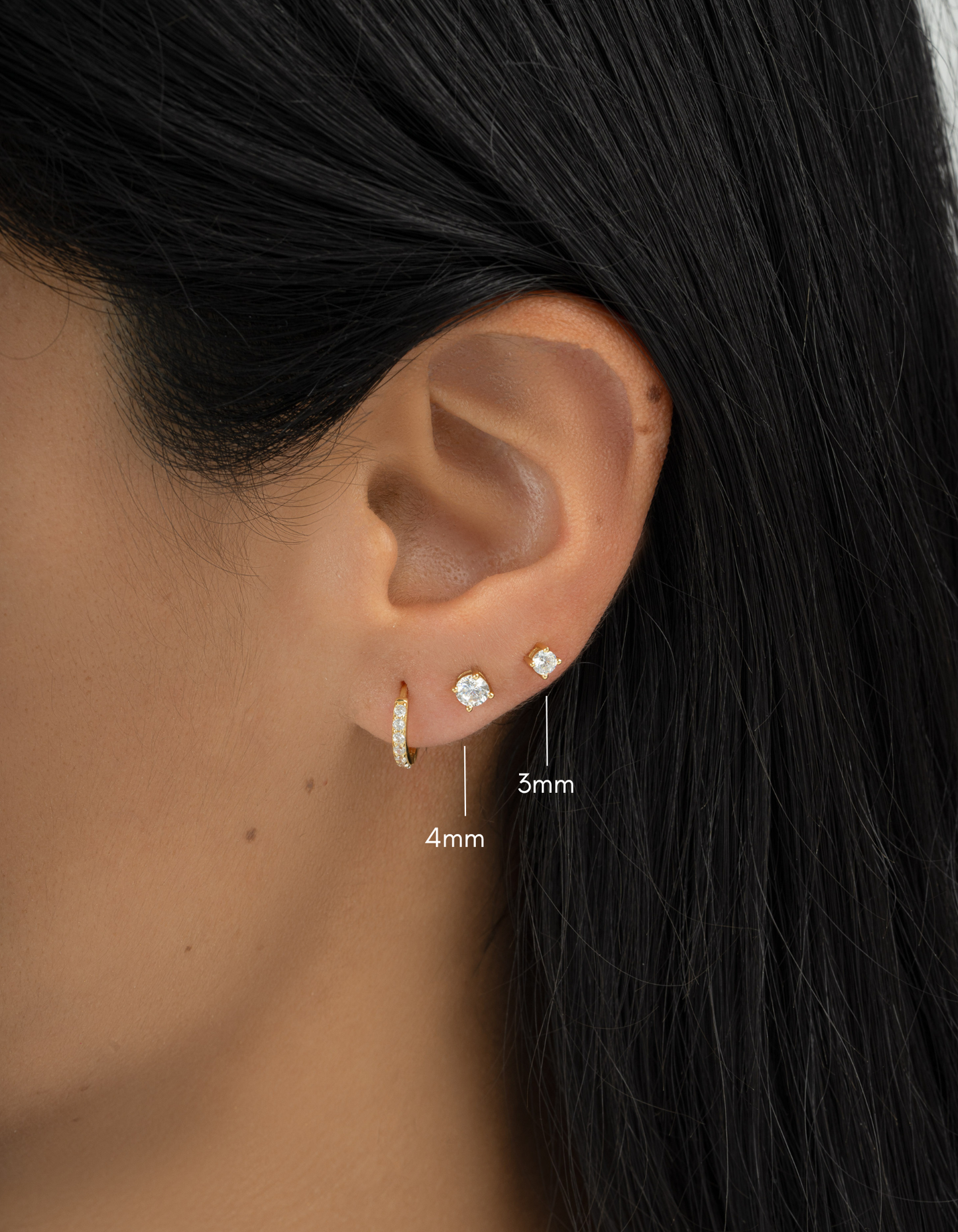 3mm Solitaire Studs