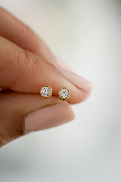 4mm Diamond Stud Earrings