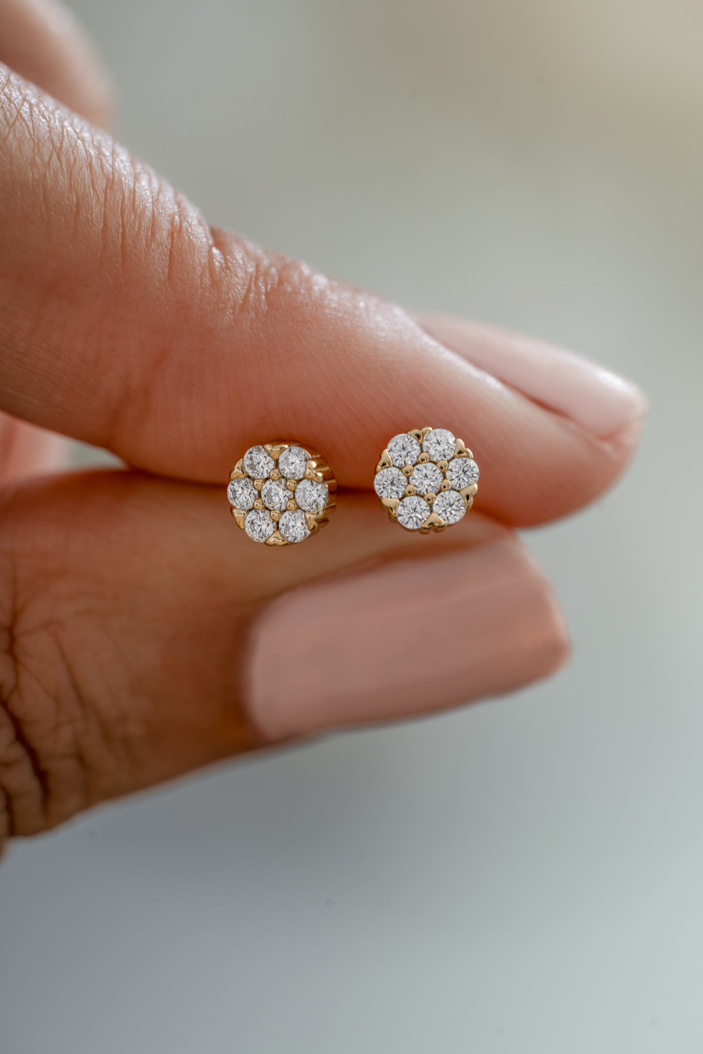 5mm Diamond Cluster Studs