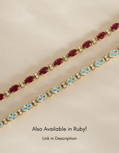 Aquamarine Tennis Bracelet