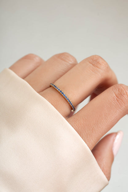 Sapphire Birthstone Eternity Rings