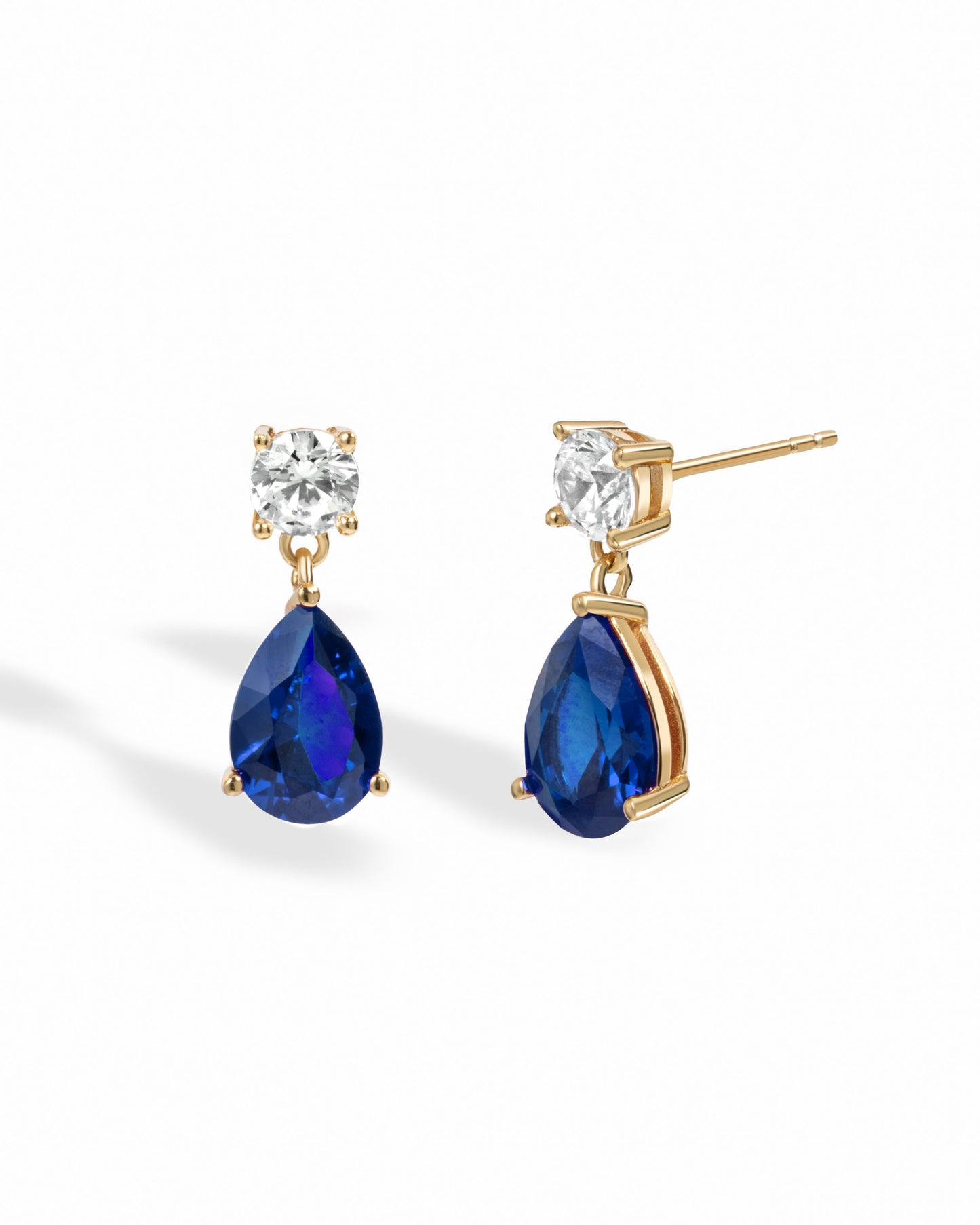 Camille Sapphire Pear Drop Earrings