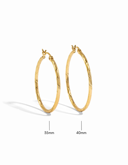 35mm Textured Hoops