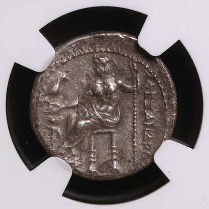 Greek World, Macedon, Alexander the Great, AR Drachm (Posthumous Issue) - c. 323 to 300 BCE - NGC Certified