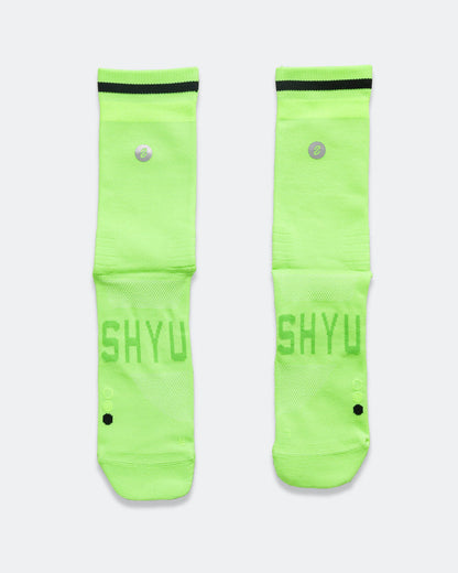 Half Crew Racing Socks - Acid/Green-Black