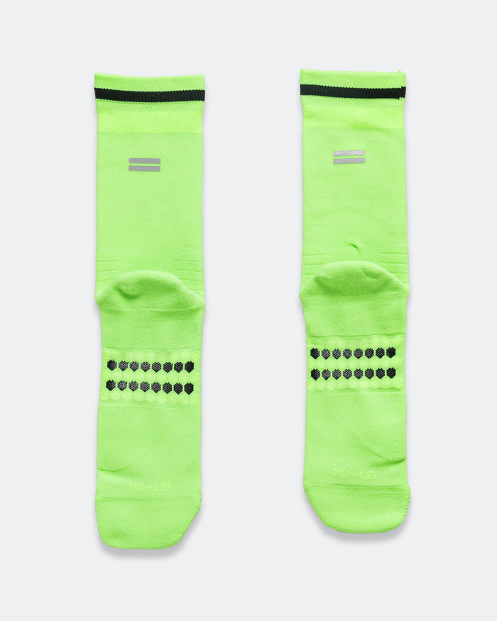 Half Crew Racing Socks - Acid/Green-Black