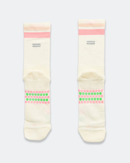 Half Crew Racing Socks - Cream/Blush-Peach