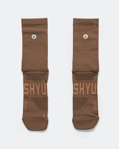 Half Crew Racing Socks - Espresso/Espresso