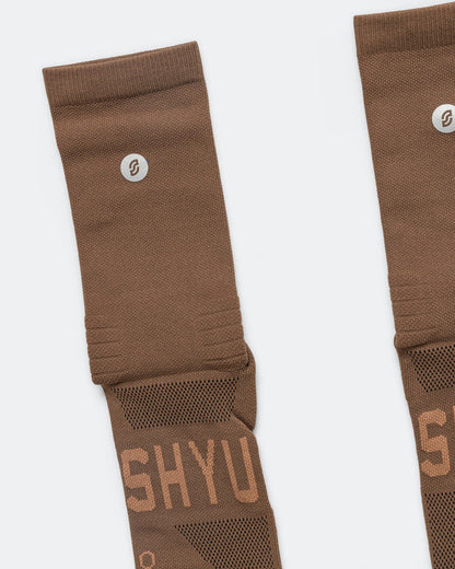 Half Crew Racing Socks - Espresso/Espresso