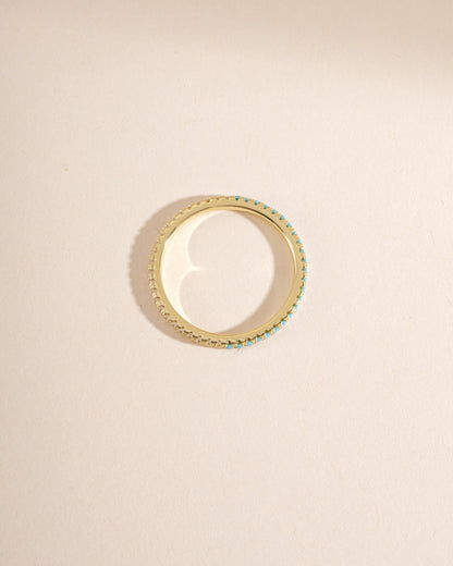 Turquoise & Diamond Eternity Ring