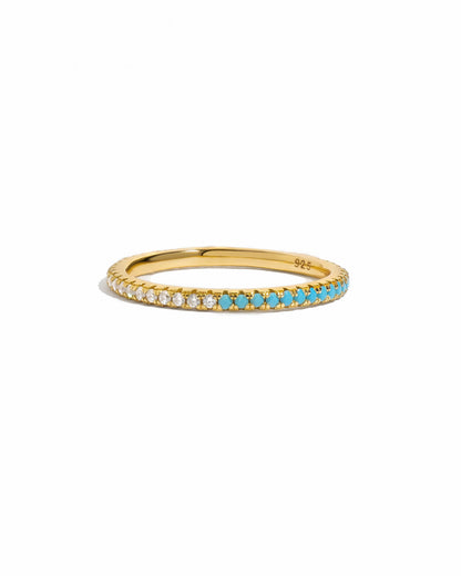 Turquoise & Diamond Eternity Ring