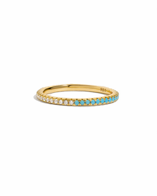 Turquoise & Diamond Eternity Ring