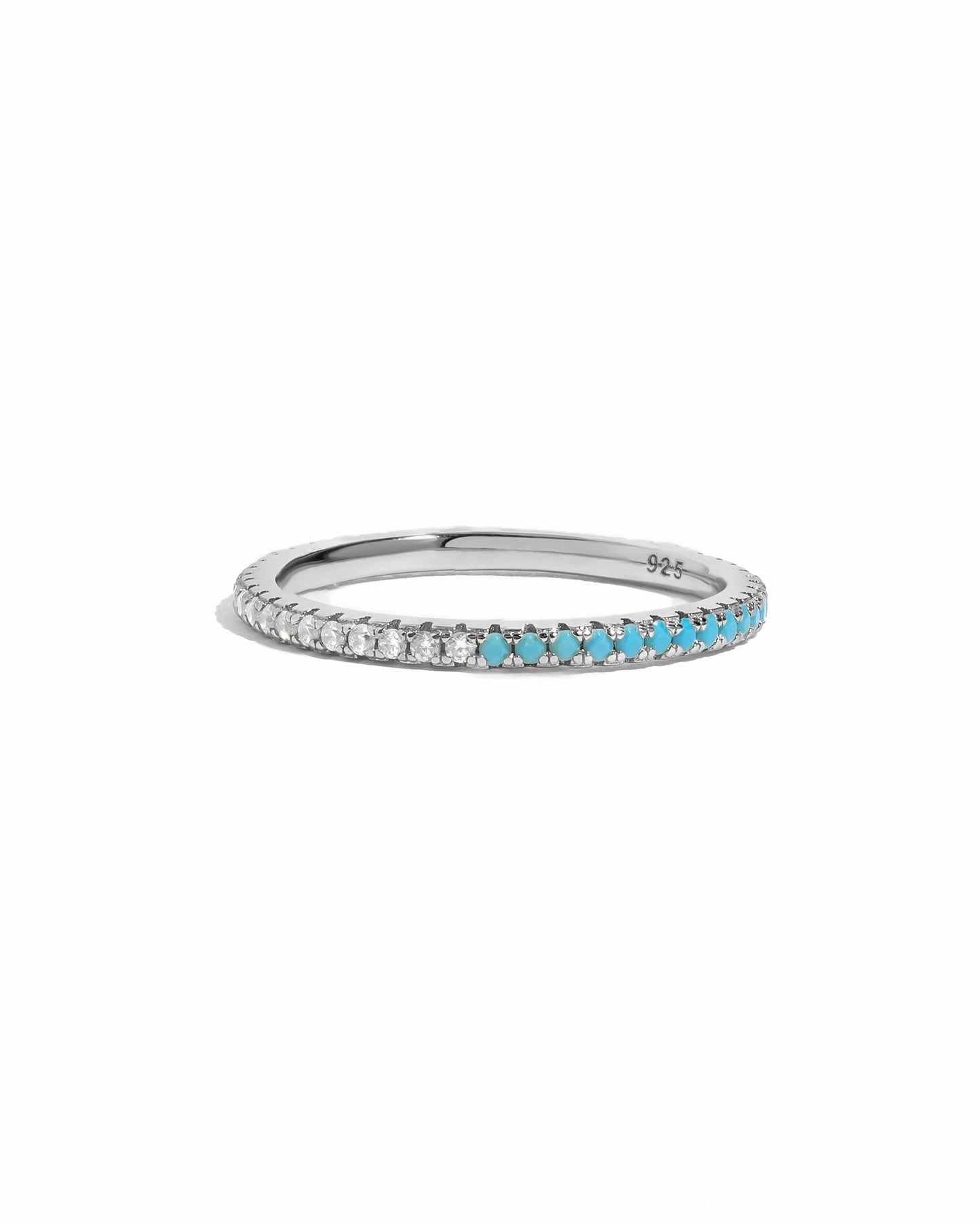 Turquoise & Diamond Eternity Ring