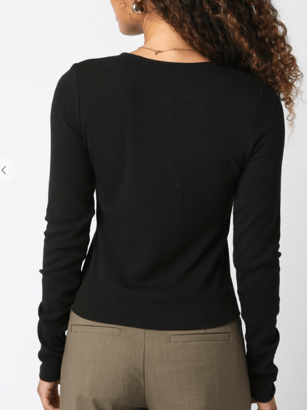 Talon Cardigan Top - Black