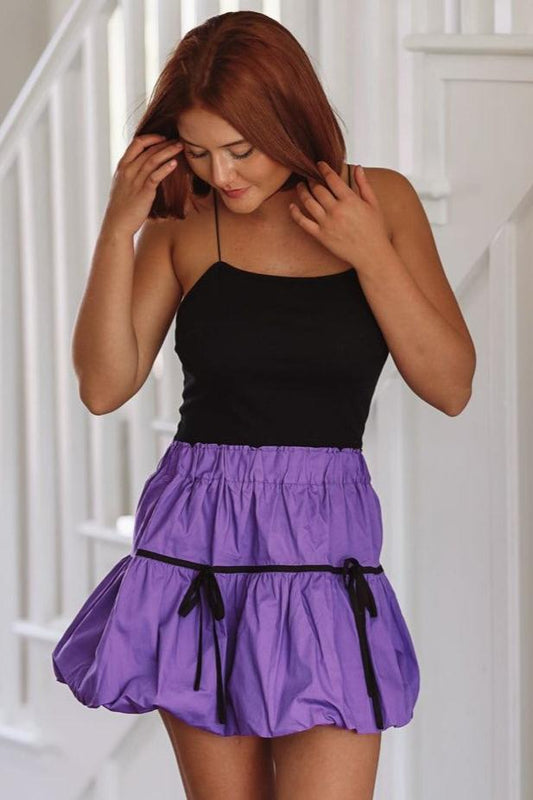 It's a New Day Skirt - Purple and Black  (FINAL SALE)