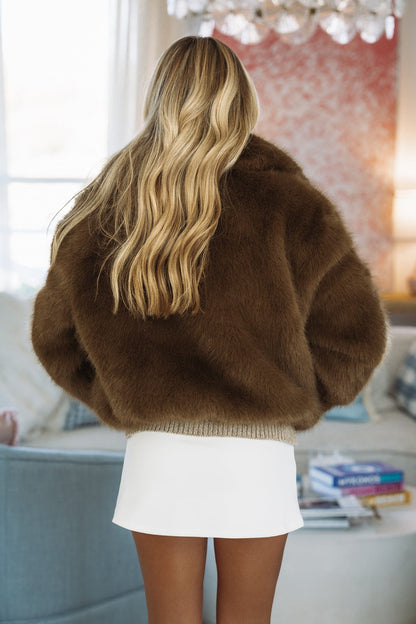 Upper Eastsider Cropped Jacket - Mocha