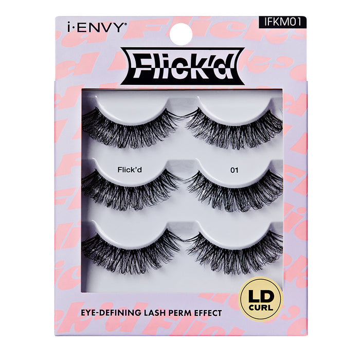 i Envy Flick'd Eye Defining Lash Perm Effect Eyelashes 3 Pair