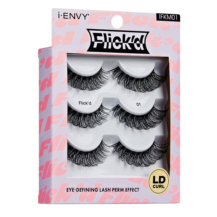 i Envy Flick'd Eye Defining Lash Perm Effect Eyelashes 3 Pair