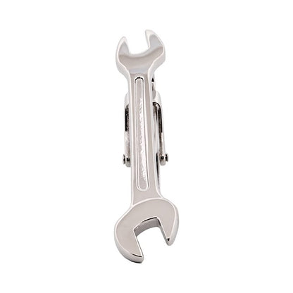 Imitation Rhodium Spanner Tie Bar