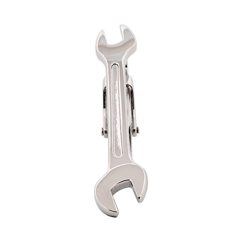 Imitation Rhodium Spanner Tie Bar