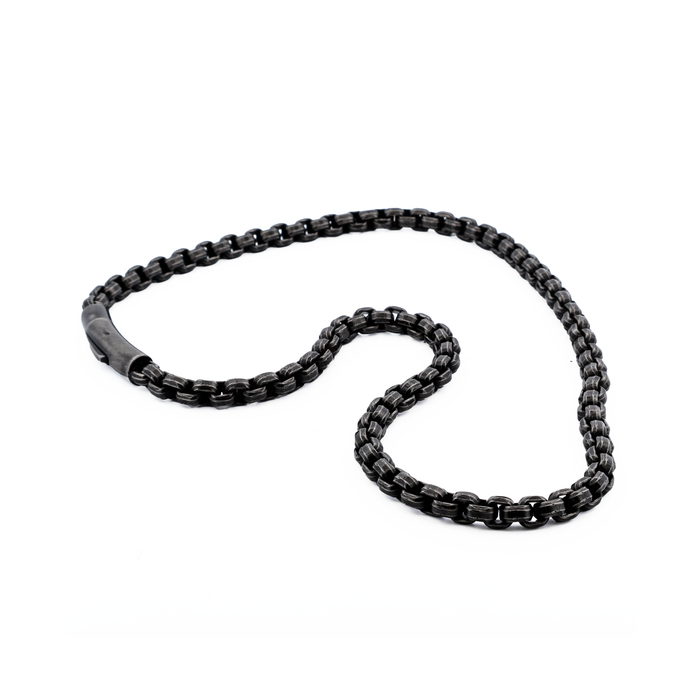 Ion plated Gun Metal Stainless Steel Thick curb Link Neck Chain 50cm