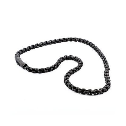 Ion plated Gun Metal Stainless Steel Thick curb Link Neck Chain 50cm