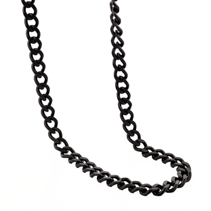 Ion plated Matt Black Stainless Steel Thick Curb Link Neck Chain