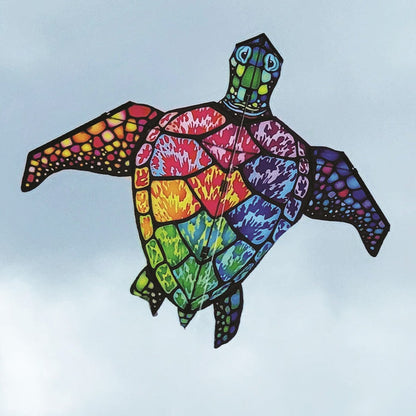 Large Sea Turtle Kite - Rainbow