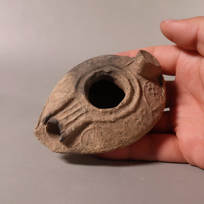 Late Roman Oil Lamp, 3.5 inches - c. 100 to 476 CE - Middle East