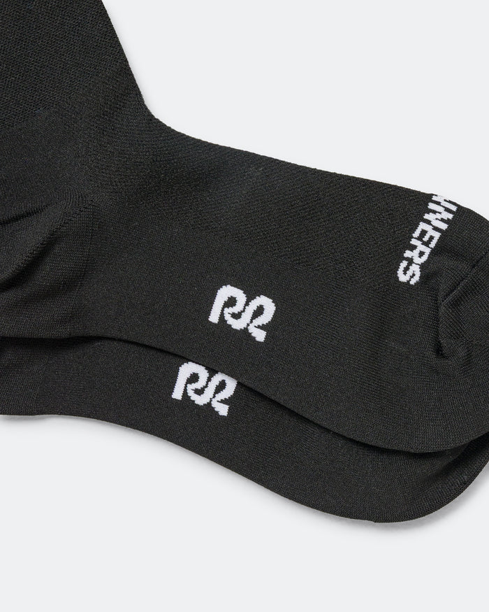 Lite Run Spring Motif Quarter Socks 2 Pack - Black/White