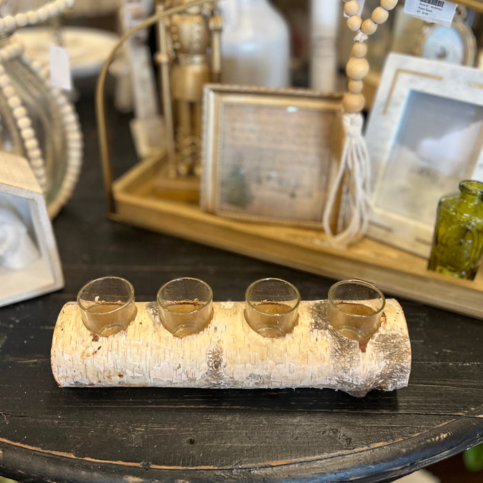 Log Candle Holder