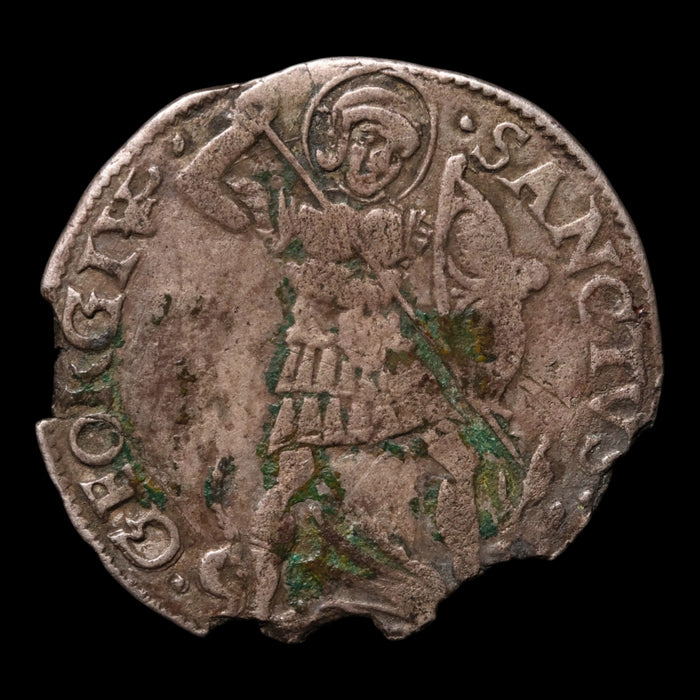 Lordship of Mesocco, Lord John Jacob Trivulzio, AR 1 Grosso - 1487 to 1518 CE - Switzerland