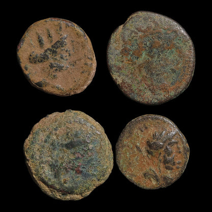 Lot of 4 Miscellaneous Greek Bronze Issues - c. 400 to 50 BCE - Greek World
