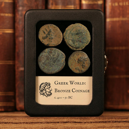 Lot of 4 Miscellaneous Greek Bronze Issues - c. 400 to 50 BCE - Greek World