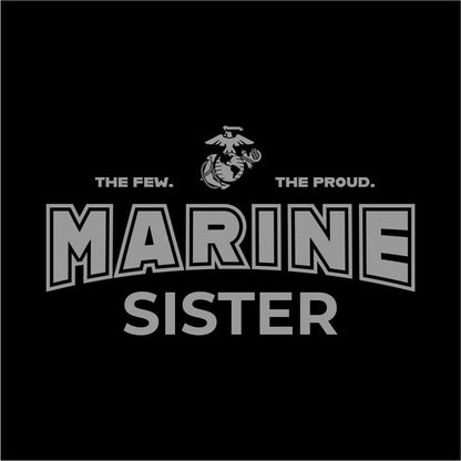 Marines Sister Women's T-Shirt (Black)