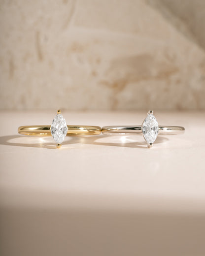 Solitaire Marquise Ring