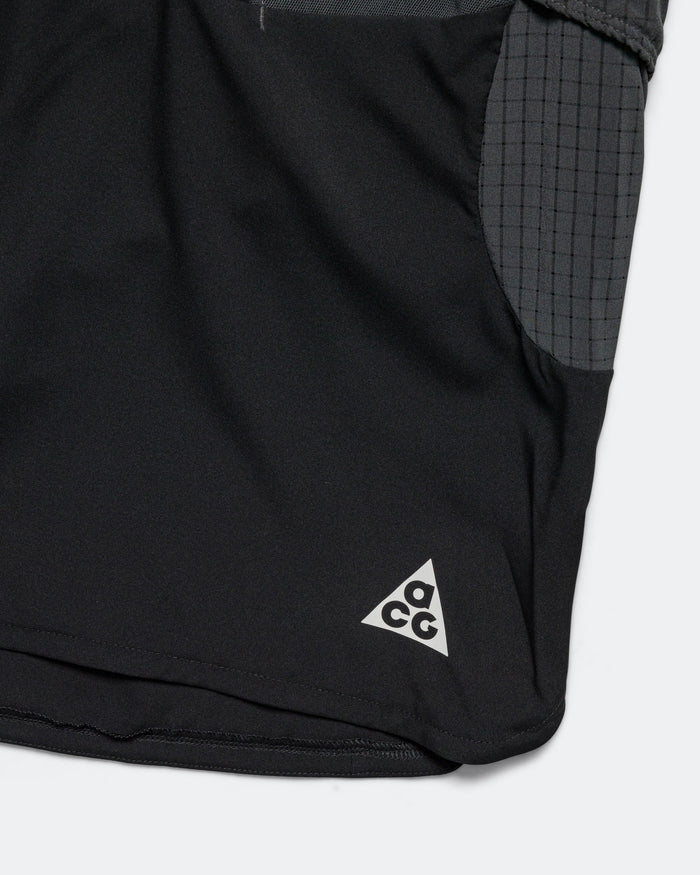 Mens ACG Dri-FIT Second Sunrise 5in Brief-Lined Running Shorts - Black/Anthracite-Summit White