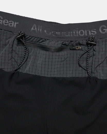 Mens ACG Dri-FIT Second Sunrise 5in Brief-Lined Running Shorts - Black/Anthracite-Summit White