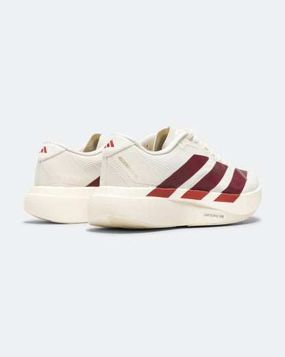 Mens Adizero Evo SL Woven - Off White/Maroon-Mystery Red