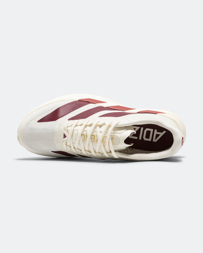 Mens Adizero Evo SL Woven - Off White/Maroon-Mystery Red