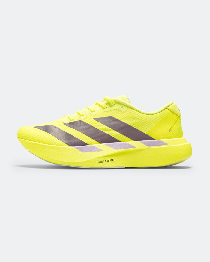 Mens Adizero Evo SL Woven - Solar Yellow/Aurora Plum-Powder Plum