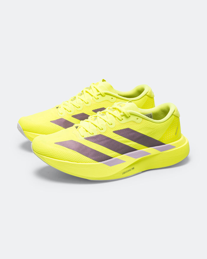 Mens Adizero Evo SL Woven - Solar Yellow/Aurora Plum-Powder Plum